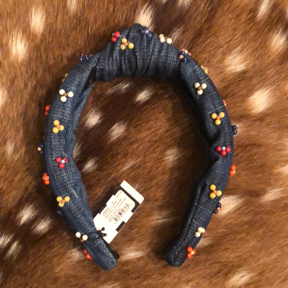 LeLe Sadoughi Cactus Flower Knotted Headband
